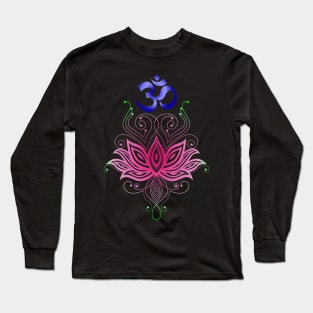 OM: Lotus Rangoli Long Sleeve T-Shirt